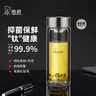 希諾雙層抗菌玻璃杯辦公車載水杯男高檔泡茶杯子七夕節日禮物XN-9103K 曬單實拍圖
