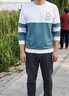 皮爾卡丹（pierre cardin）青少年衛(wèi)衣男春秋款長袖t恤T2025新款休閑薄上衣學(xué)生秋冬打底小衫 湖藍(lán) （春秋款） XL 高165-173重120-140斤 曬單實(shí)拍圖