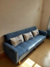 卓芝 布艺沙发床客厅卧室组合家具北欧现代小户型出租房公寓折叠沙发 2号深蓝色(棉麻布) 4人位(2米长*宽0.95米)配3抱枕 实拍图