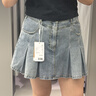 森馬（Semir）森柔|商場同款牛仔半身裙女夏季涼感短裙2026百褶裙103326120006 曬單實拍圖