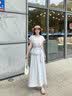 香影藍色襯衫套裝女2026夏秋新款氣質收腰襯衣裙子淡人松弛感穿搭 淺藍 S 曬單實拍圖