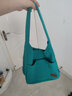 唧丘哇賣(mài)包的楊雪球大容量包包湖水綠手拎包大學(xué)生上課裝書(shū)單肩帆布包女 藍綠色 單包(無(wú)掛件) 曬單實(shí)拍圖