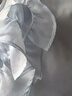 秋水伊人時尚木耳邊抽褶雪紡衫2026年夏季新款休閑直筒泡泡袖上衣 曬單實拍圖