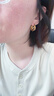 中鑫珠寶歐美風(fēng)5D環(huán)扣黃金耳環(huán)女士款亮面C型幾何耳扣七夕禮物 5.07g 曬單實(shí)拍圖