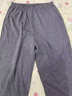 北極絨夏季薄款睡褲男士純棉中褲老人七分短褲中老年寬松休閑家居褲 深麻灰色七分褲（有口袋） 2XL （建議120-140斤） 曬單實(shí)拍圖