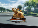 騰韻中控擺件車(chē)載葫蘆招財保平安車(chē)載香薰香水2024車(chē)載中控臺裝飾品 沙金葫蘆+小吉運紅瑪瑙 香水底座 曬單實(shí)拍圖