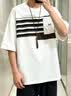 ROMON短袖t恤男2026新款五分半袖韓版寬松大碼潮流上衣服男裝打底衫 白色 M 165 (約95~115斤可穿) 曬單實拍圖
