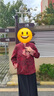 俞兆林（YUZHAOLIN）媽媽秋裝中老年女裝奶奶時尚潮流外套老太太唐裝老年人秋季上衣服 03紅色加絨版+黑色加絨褲 XL 建議(85-100斤) 曬單實拍圖