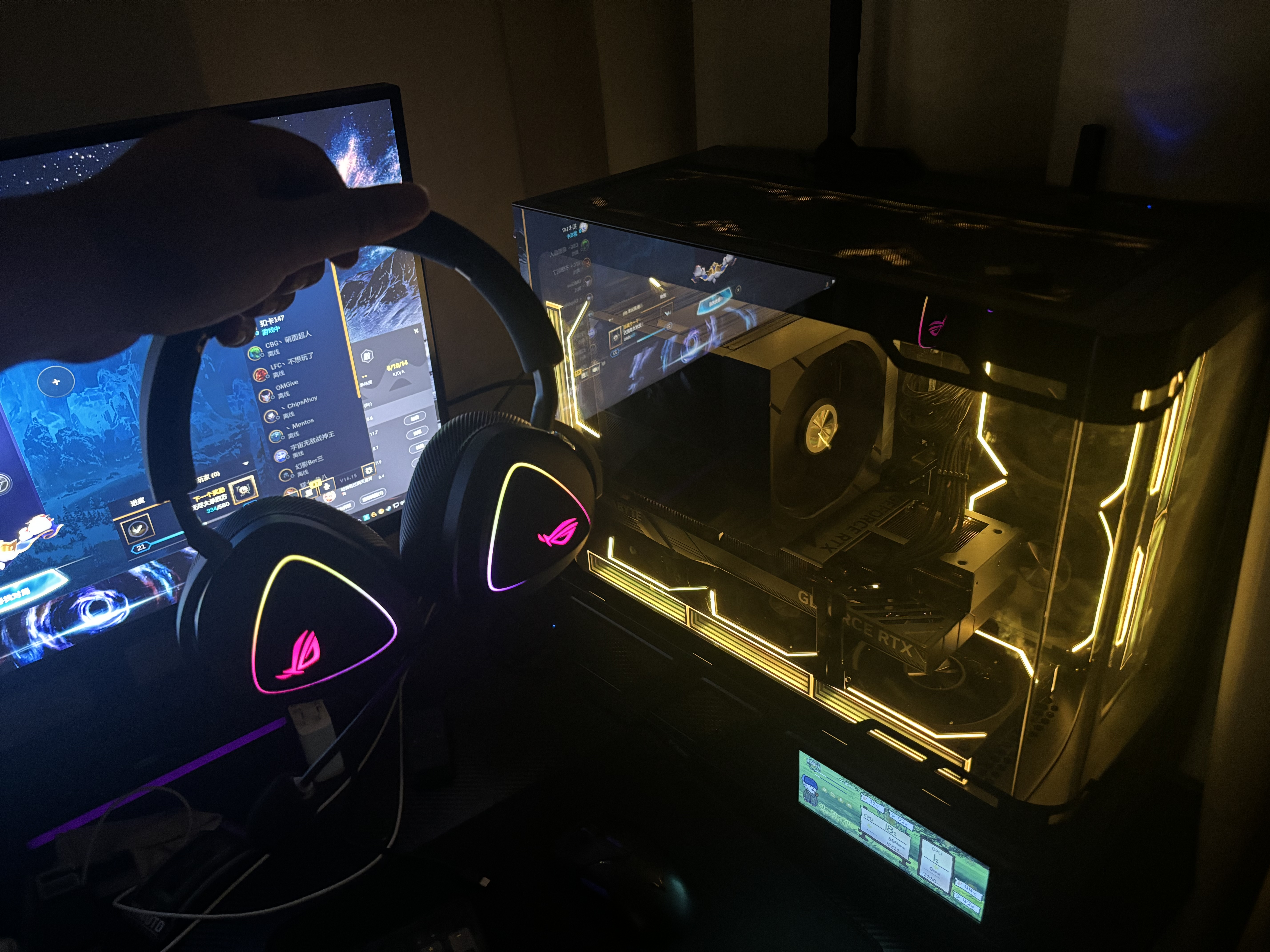 ROG棱鏡2 無線藍牙三模 電競游戲耳機頭戴式 SpeedNova低延遲 318g輕量化 三角洲行動 暗夜黑 曬單實拍圖