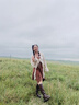 槿城美拉德穿搭連衣裙套裝新款復古長袖上衣配廢土風沙漠連衣裙兩件套 杏色上衣+咖色裙子M1563 M 曬單實拍圖
