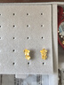 六福珠寶 黃金耳釘櫻花足金耳環七夕禮物女 計價 G01G0032DS 約1.71克 曬單實拍圖