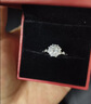 央創時尚結婚訂婚莫桑石戒指一對情侶對戒一克拉七夕情人節禮物送女友S925 曬單實拍圖