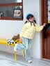 英氏（YEEHOO）兒童羽絨服男女童鵝絨服輕薄三防外套中大童裝百搭冬 淺黃 150 曬單實拍圖