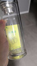 希諾茶水分離玻璃杯子雙層防燙泡茶杯子男車載水杯XN-7096本色 360mL 曬單實拍圖
