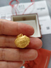 周生生黃金吊墜 足金長命鎖寶寶禮物 不含項鏈09300P 計價 3.4克 曬單實拍圖
