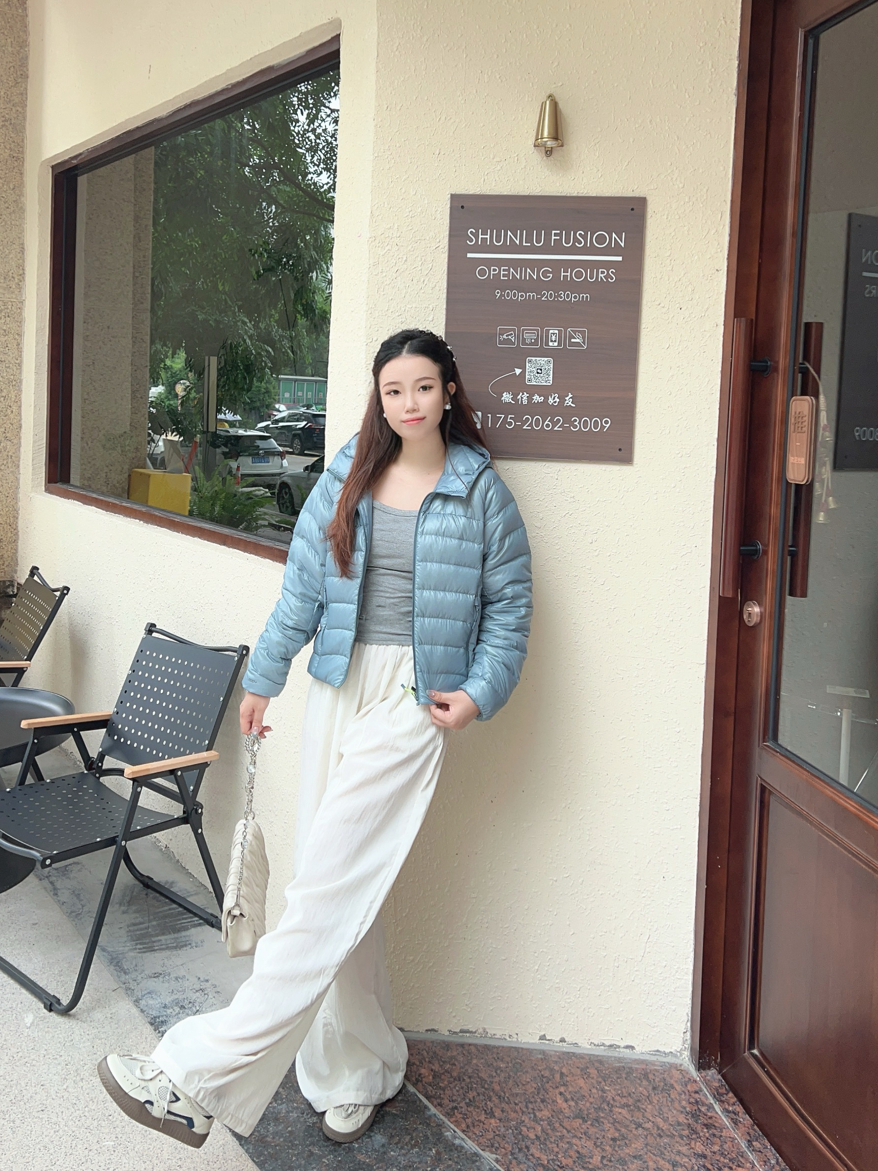 波司登（BOSIDENG）26秋新款90鵝絨戶外輕量排骨條羽絨服女款合體連帽外套B260131334 【店長推薦】天穹藍5C03 S 160/84A 體重約100-110斤 曬單實拍圖