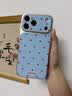 素洛AI按鍵全包適用蘋果17promax手機(jī)殼日韓藍(lán)底波點(diǎn)iPhone16pro創(chuàng)意新款電鍍滴膠15高級(jí)感女14保護(hù)套 電鍍銀框-藍(lán)底波點(diǎn)Good luck iPhone 17 Pro Max 曬單實(shí)拍圖
