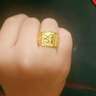 美飾緣鍍沙金戒指男士活口發(fā)字財(cái)龍福百福霸氣潮男龍戒指環(huán)亞光花邊鍍金老板戒指 發(fā)字戒指 曬單實(shí)拍圖