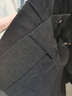 羅蒙（ROMON）老錢風亞麻休閑褲男士夏季薄款西褲九分天絲長褲 黑色    XL 曬單實拍圖