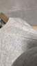 伊芙麗（eifini）秦嵐代言伊芙麗亞麻上衣純色V領短袖涼感輕薄26夏新款 夾花灰 L 115-130斤 曬單實拍圖
