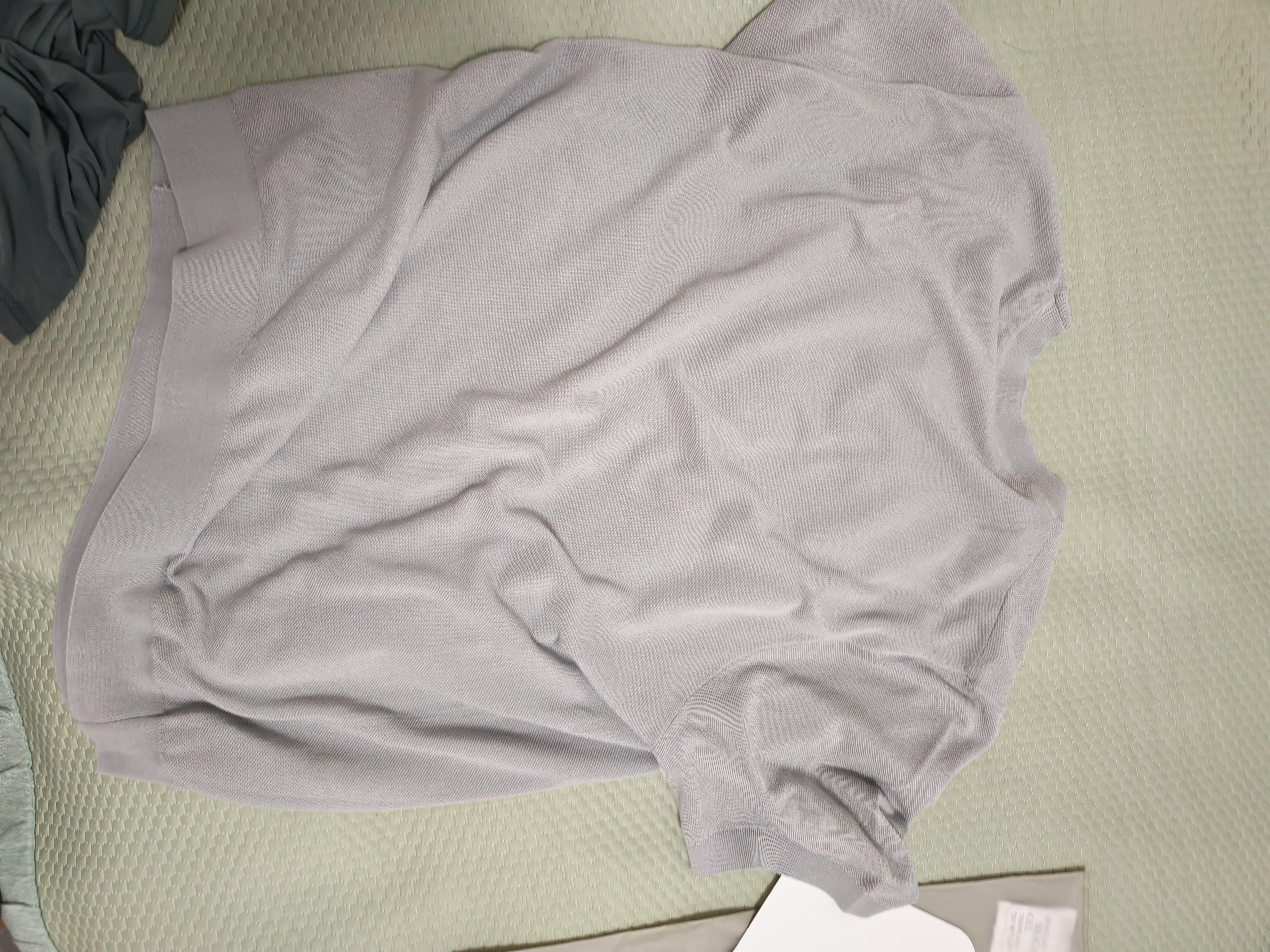 京東京造男士高端短袖t恤絲麻棉針織衫男桑蠶絲夏季新款禮物冰紫2XL 曬單實拍圖