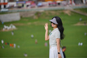 初語(yǔ)竹節(jié)麻針織衫女2026夏季新款圓領(lǐng)短袖花朵提花上衣 曬單實(shí)拍圖