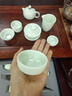 蘇氏陶瓷翡翠玉功夫茶具套裝羊脂玉陶瓷蓋碗青瓷茶壺組禮盒裝 曬單實拍圖