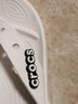 卡駱馳（crocs）拖鞋男女鞋 2025新款運動(dòng)休閑沙灘鞋透氣耐磨防滑涼拖涼鞋拖鞋男 貝雅一字拖/白色-藍色 41 -42 M8W10 曬單實(shí)拍圖
