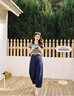 蔓爾依女裝套裝夏季2026新款韓系氣質(zhì)減齡夏裝穿搭時(shí)尚輕熟休閑闊腿褲子 灰色上衣+藏青色褲子 【不含腰帶】 M 建議90-105斤 曬單實(shí)拍圖