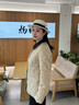 波司登26年秋女款老錢風薄款抗皺襯衫領內收腰羽絨服外套B260134136  曬單實拍圖