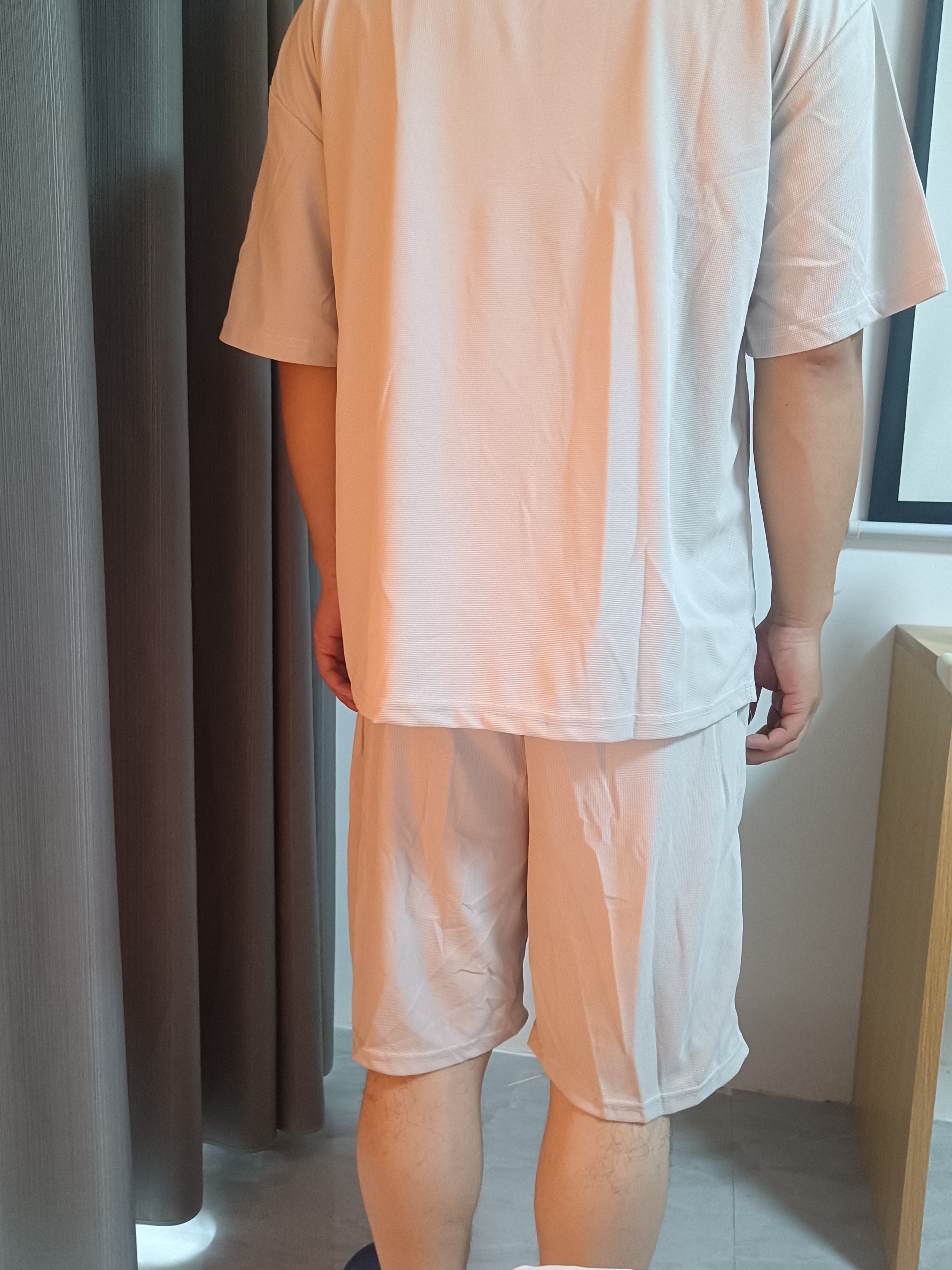 花花公子品牌冰絲休閑短袖t恤套裝男裝夏季寬松透氣時尚潮流運(yùn)動一套搭配 [套裝]2503卡其色 2XL 建議160-180斤 曬單實拍圖