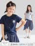 Mucmukn【輕亞甜心girl】萊賽爾涼感親膚棉格子星星短袖T恤女童夏 曬單實拍圖