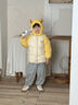 嘟嘟家【4級防潑水】兒童棉服卡通冬裝男童棉襖連帽冬款女童棉衣童裝潮 海鹽藍 130 曬單實拍圖