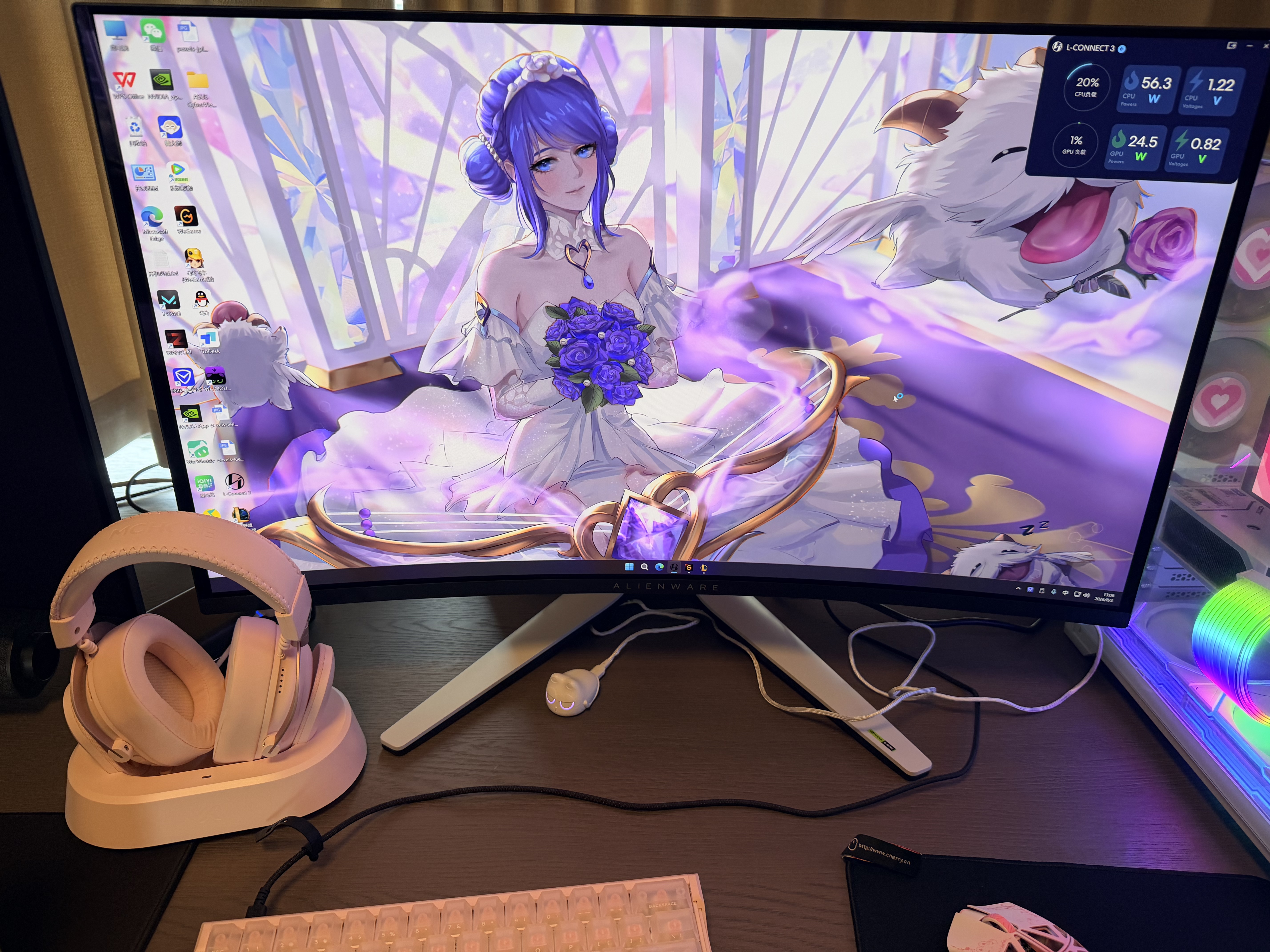 外星人（Alienware）32英寸 曲面顯示器 4K 240Hz 0.03ms QD-OLED G-SYNC低藍光 游戲高刷屏AW3225QF 曬單實拍圖