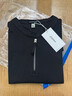 gxgjeans男裝 黑色半拉鏈寬松華夫格休閑立領短袖t恤男26夏新品 黑色 M (170) 曬單實拍圖