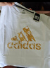 阿迪達(dá)斯（adidas）【斷碼清倉(cāng)】青少年男女夏季短袖T恤跑步健身運(yùn)動(dòng)速干百搭 白黑 S 曬單實(shí)拍圖
