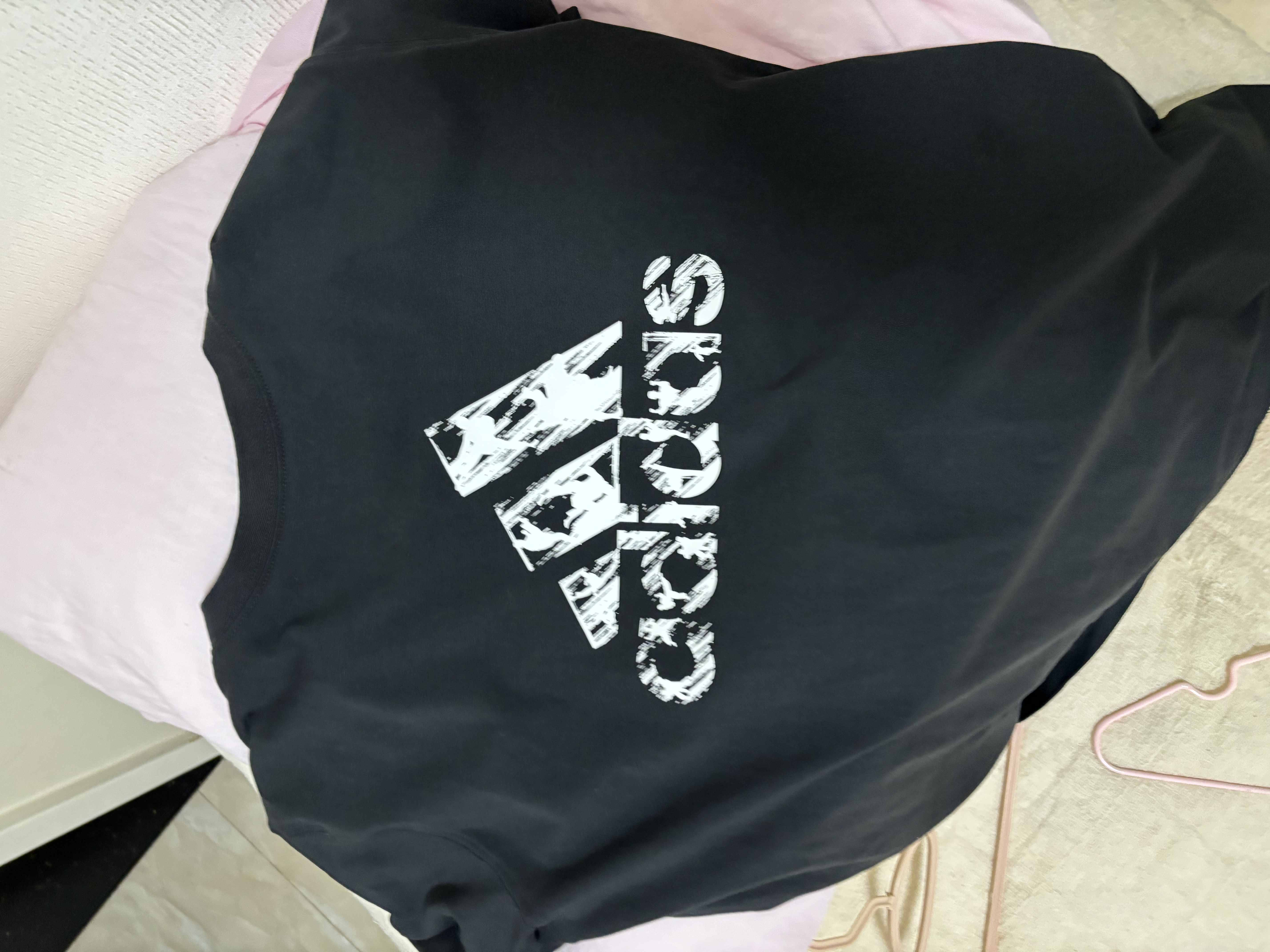 阿迪達(dá)斯（adidas）【斷碼清倉(cāng)】青少年男女夏季短袖T恤跑步健身運(yùn)動(dòng)速干百搭 黑白 S 曬單實(shí)拍圖