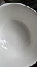 華青格陶瓷面碗高顏值家用純白浮雕素雅花瓣6英寸2只裝微波洗碗機(jī)適用 曬單實拍圖