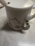 拜杰（BJ）白色馬克杯早餐兒童水杯陶瓷馬克杯帶蓋大容量牛奶杯咖啡杯情侶杯 曬單實拍圖