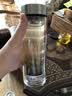 希諾抗菌玻璃杯雙層防燙辦公車載水杯男高檔泡茶杯子XN-9607KT 410ml 曬單實拍圖