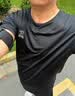 361°運動套裝男春夏季跑步短袖基礎舒適速干健身訓練衣服 【男款】超級黑/超級黑 XL 曬單實拍圖