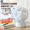 小熊（Bear）電風扇辦公室桌面風扇小型迷你便攜usb充電手持小風扇宿舍戶外露營搖頭電扇DFS-C05L5 曬單實拍圖