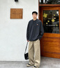 Dickies美式高端潮流純棉長袖T恤春秋季男裝痞帥寬松休閑運動打底衫上衣 深灰色 常規 【商場同款】 XL 曬單實拍圖