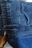 森馬（Semir）牛仔|森柔牛仔褲女復(fù)古簡約長褲休閑秋季半松緊腰直筒褲通勤 牛仔黃泥染80325 S 曬單實(shí)拍圖