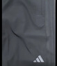 阿迪達斯（adidas）短褲夏季男戶外休閑百搭短褲顯瘦松緊腰梭織運動五分褲 黑/灰 XL 曬單實拍圖