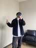 聲猴夾克男春秋季高級感韓版痞帥工裝外套男生一套復(fù)古休閑套裝ins潮 卡其色外套+白長T+深藍(lán)色牛仔褲 XL 曬單實拍圖
