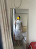 香影新中式改良旗袍裙女2026夏秋季新款國風立領氣質收腰印花裙子 米白 M 160/84A/95-110斤 曬單實拍圖