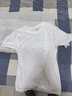 立蒙（LIMENG）男女裝素色180g全棉短袖t恤圓領寬松體恤打底衫 白色 M 曬單實拍圖