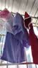 特步女童泳衣中大童女孩學(xué)生初中生保守分體裙式運動兒童泳裝 曬單實拍圖