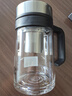 萬象（WANXIANG）單層玻璃杯500ML鈦銀色U219商務帶茶漏水杯便攜居家手柄泡茶杯 曬單實拍圖